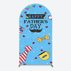 Lofaris Blue Heart Stars Happy Fathers Day Arch Backdrop