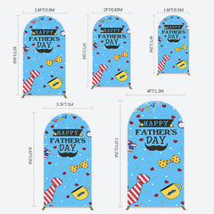 Lofaris Blue Heart Stars Happy Fathers Day Arch Backdrop