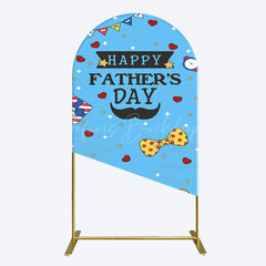 Lofaris Blue Heart Stars Happy Fathers Day Arch Backdrop
