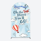 Lofaris Blue Oh The Places You Go Happy Birthday Arch Backdrop
