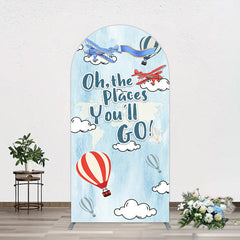 Lofaris Blue Oh The Places You Go Happy Birthday Arch Backdrop