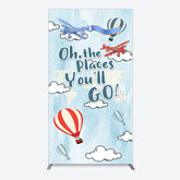 Lofaris Blue Oh The Places You Go Happy Birthday Rectangle Backdrop