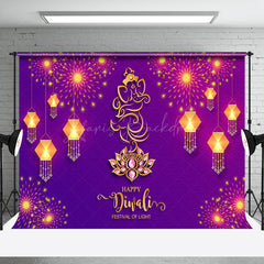 Lofaris Blue Peacock Mandala Lantern Diyas Diwali Backdrop