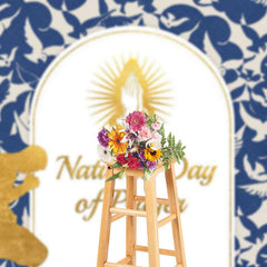 Lofaris Blue Pigeon Gold National Day Of Prayer Backdrop