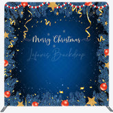 Lofaris Blue Pine Leaves Bauble Christmas Pillow Case Backdrop