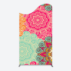 Lofaris Blue Pink Floral Pattern Mandala Lohri Arch Backdrop
