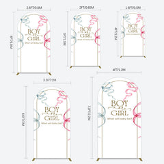 Lofaris Blue Pink Ribbon Boy Or Girl Baby Shower Arch Backdrop