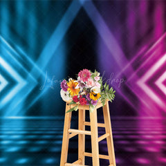 Lofaris Blue Pink Tone Ray Mysterious Dance Stage Backdrop