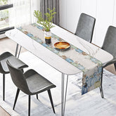 Lofaris Blue Pumpkin Harvest Autumn Table Runner A Sweet Fall Vibe with a Rustic Feel Modern Farmhouse Thanksgiving Decor