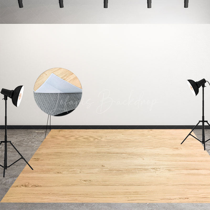 Lofaris Blue Purple Pink Floral Wood Floor Room Set Backdrop