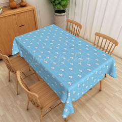 Lofaris Blue Sea Paper Boat Print Rectangular Tablecloth
