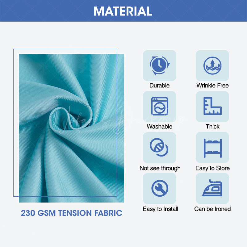 Lofaris Blue Silver Snowflake Quinceanera 15 Round Backdrop