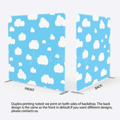 Lofaris Blue Sky Cloudy Double Sided Tension Fabric Backdrop