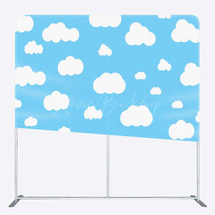 Lofaris Blue Sky Cloudy Double Sided Tension Fabric Backdrop