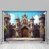 Lofaris Blue Sky Medieval Ancient City Wall Party Backdrop