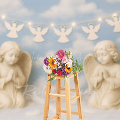 Lofaris Blue Sky Paradise Angles Light Cake Smash Backdrop