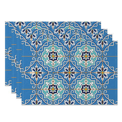 Lofaris Blue Slovakia Elegant Pattern Set of 4 Placemats