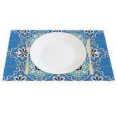 Lofaris Blue Slovakia Elegant Pattern Set of 4 Placemats