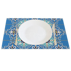 Lofaris Blue Slovakia Elegant Pattern Set of 4 Placemats