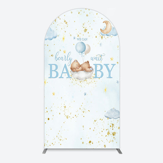 Lofaris Blue Star Night Bearly Wait Baby Shower Arch Backdrop
