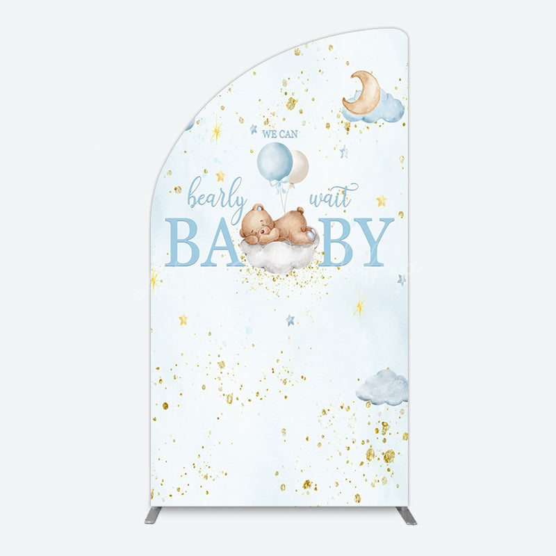 Lofaris Blue Star Night Bearly Wait Baby Shower Arch Backdrop