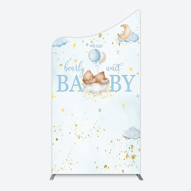 Lofaris Blue Star Night Bearly Wait Baby Shower Arch Backdrop