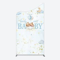 Lofaris Blue Star Night Bearly Wait Baby Shower Arch Backdrop