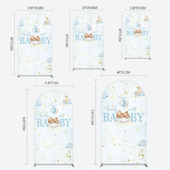 Lofaris Blue Star Night Bearly Wait Baby Shower Arch Backdrop