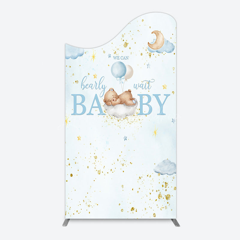 Lofaris Blue Star Night Bearly Wait Baby Shower Arch Backdrop