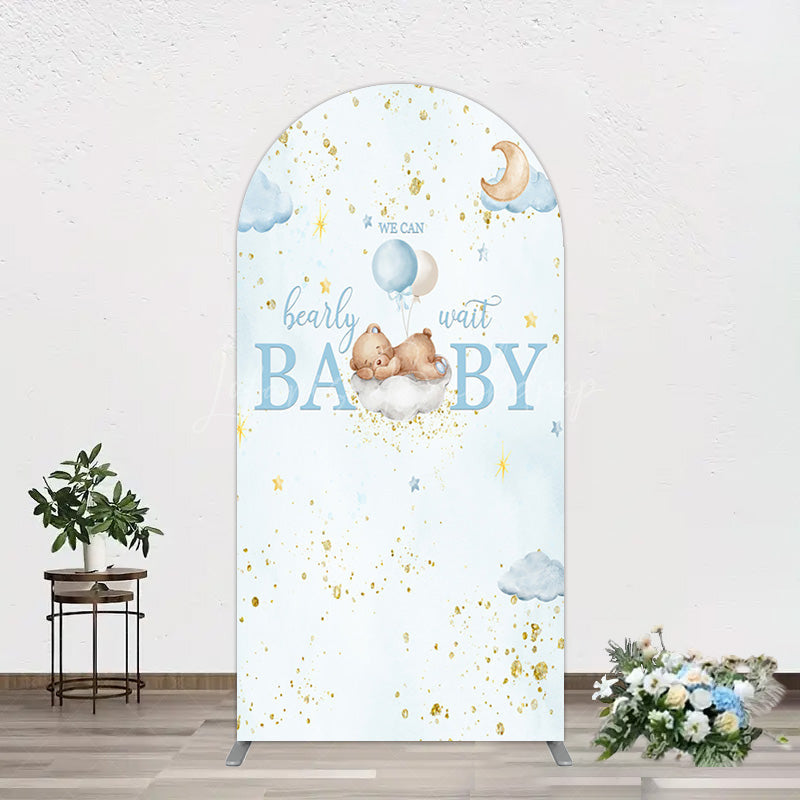 Lofaris Blue Star Night Bearly Wait Baby Shower Arch Backdrop