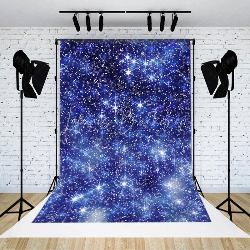 Lofaris Blue Starry Night Sky Bokeh Backdrop Sparkling Dreamy Galaxy Star Photography Background