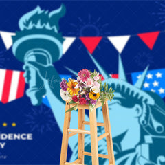 Lofaris Blue Statue Of Liberty Independence Day Backdrop