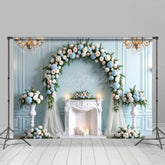 Lofaris Blue Sweet Wedding Floral Arches Elegant Backdrop