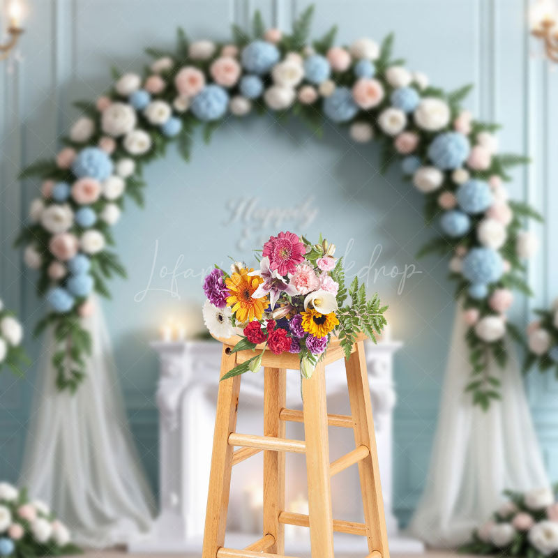 Lofaris Blue Sweet Wedding Floral Arches Elegant Backdrop