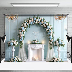 Lofaris Blue Sweet Wedding Floral Arches Elegant Backdrop