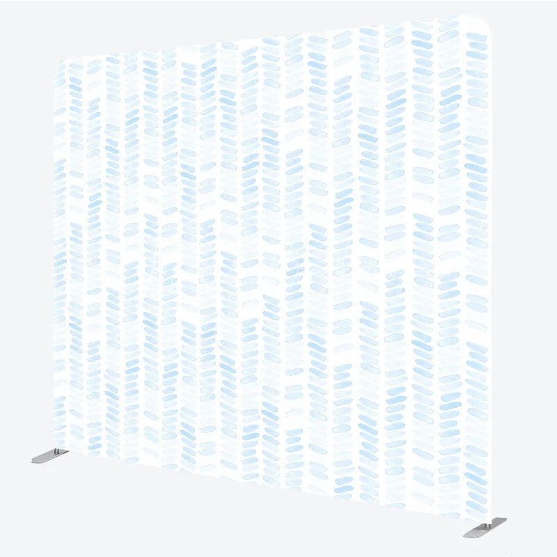 Lofaris Blue Watercolor Pattern Tension Fabric Backdrop Abstract Brush Stroke Decoration Baby Boy Shower Background