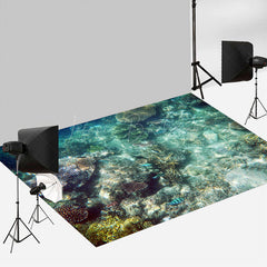 Lofaris Blue Whale Clownfish Coral Reef Combo Set Backdrop