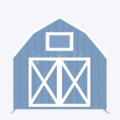 Lofaris Blue White Farm Barn Door Arch Party Decor Backdrop