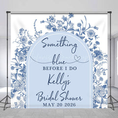 Lofaris Blue White Porcelain Custom Name Bridal Shower Backdrop