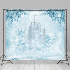 Lofaris Blue White Snowflake Marble Floor Room Set Backdrop