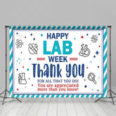 Lofaris Blue White Stripe Thank You Backdrop For Lab Week