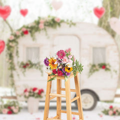 Lofaris Blurry Forest Scene Romantic Motorhome Backdrop