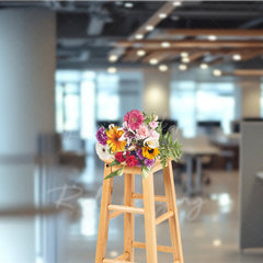 Lofaris Blurry Modern Office Photography Backdrop with Bokeh Lights Professional Corporate or Zoom Background Photo Prop