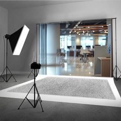 Lofaris Blurry Modern Office Photography Backdrop with Bokeh Lights Professional Corporate or Zoom Background Photo Prop