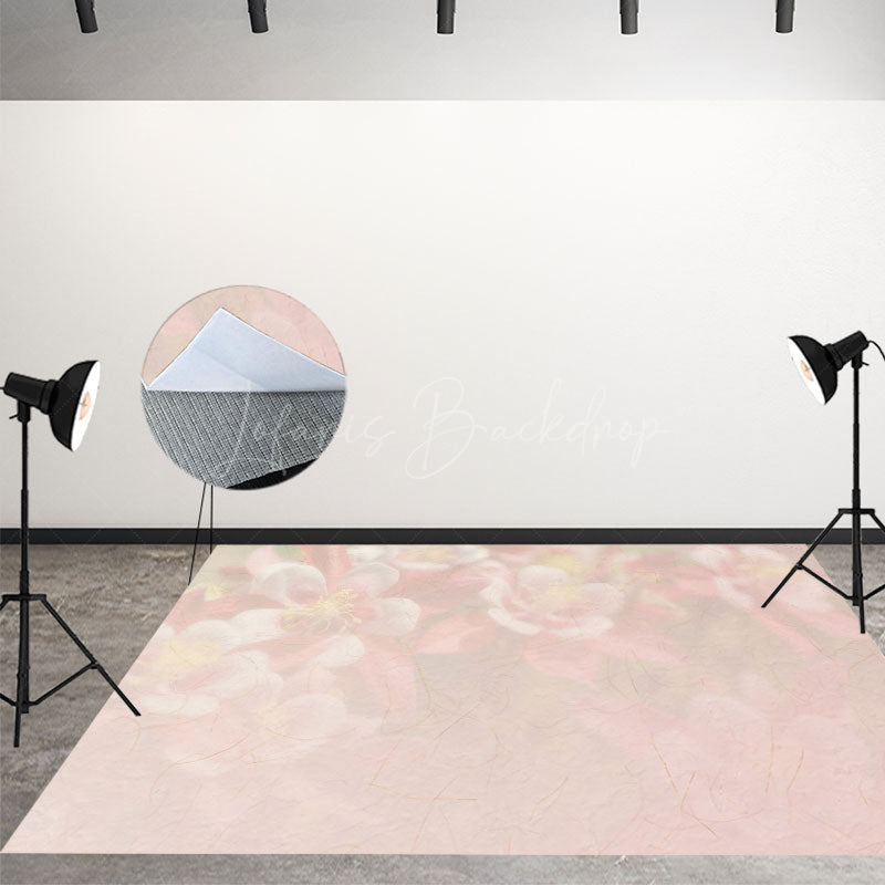 Lofaris Blurry Pink Landscape Tree Spring Room Set Backdrop