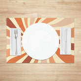 Lofaris Boho Abstract Distorted Sun Rays Set Of 4 Placemats