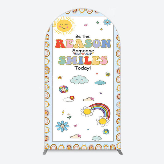 Lofaris Boho Be The Reason Someone Smiles Today Arch Backdrop
