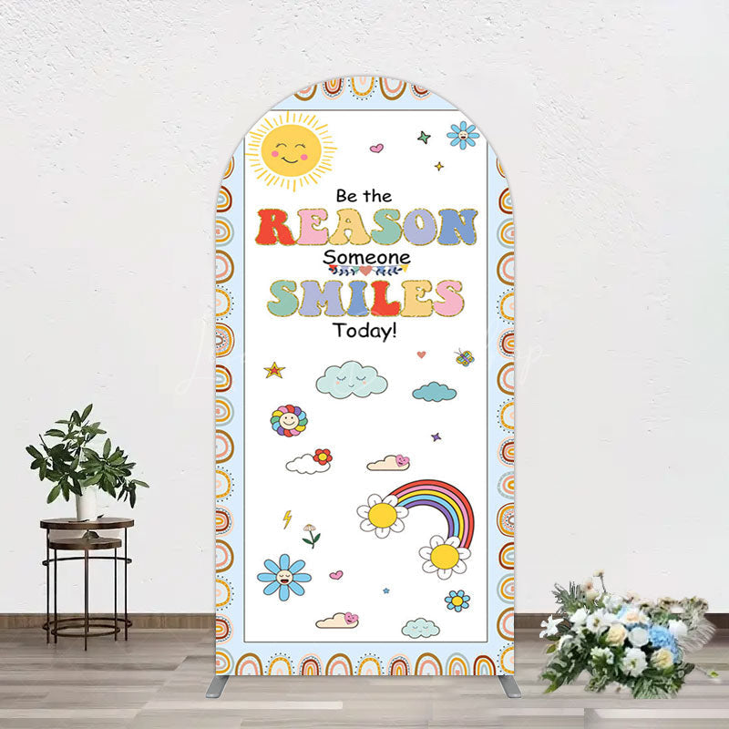 Lofaris Boho Be The Reason Someone Smiles Today Arch Backdrop