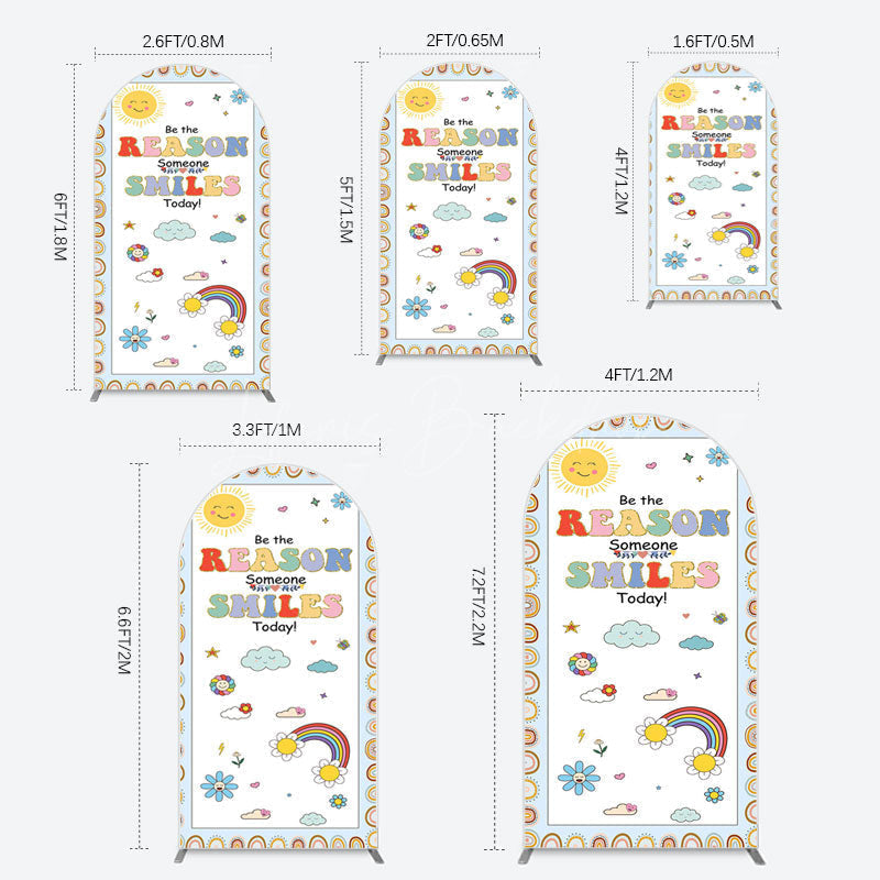 Lofaris Boho Be The Reason Someone Smiles Today Arch Backdrop