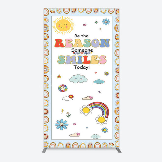 Lofaris Boho Be The Reason Someone Smiles Today Rectangle Backdrop